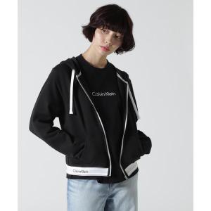 パーカー レディース Calvin Klein（カルバンクライン）MODERN COTTON LOUNGEWEAR//ジップアップトップフーディ/QS｜zozo