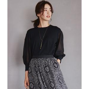 23区 ニット セーター 「洗える」シャイニーシアー ドルマン