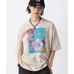 tシャツ Tシャツ レディース メルティフラワーアートTシャツ