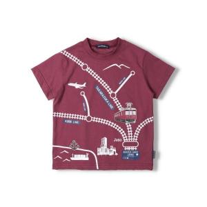 キッズ tシャツ Tシャツ 阪急電車線路図半袖Tシャツの商品画像