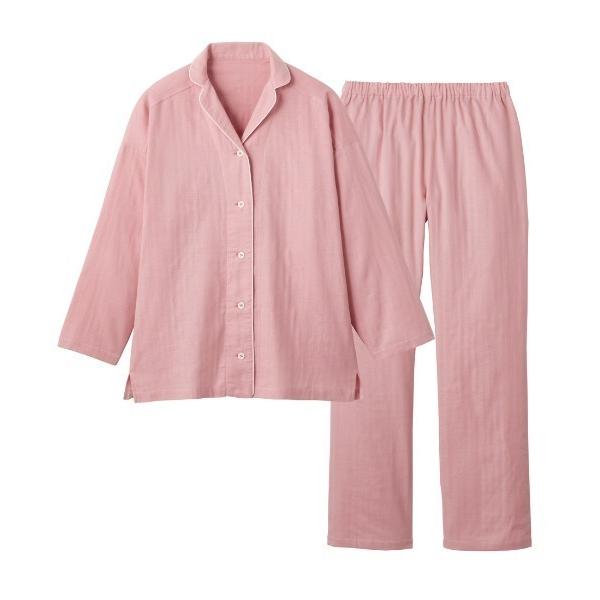 パジャマ ルームウェア kaimin navi/快眠ナビ パジャマ 長袖長パンツ Ｗガーゼ レディー...