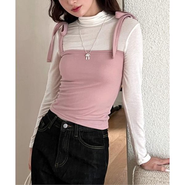 キャミソール リボンストラップキャミソール