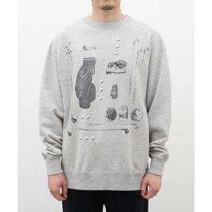 スウェット メンズ 「MIZUNO / NEW VINTAGE GOLF」Stool Print Crew Sweat｜zozo