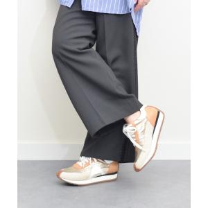 スニーカー 「CARRANO」異素材ミックスレースアップスニーカー(645012) レディース