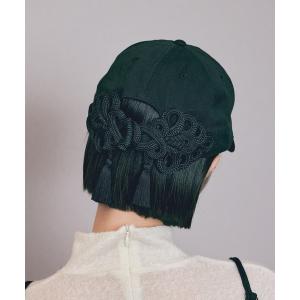 キャップ 帽子 「tanakadaisuke/タナカダイスケ」「STUDIOUS別注」China ribbon cap/チャイナリボンキャップ