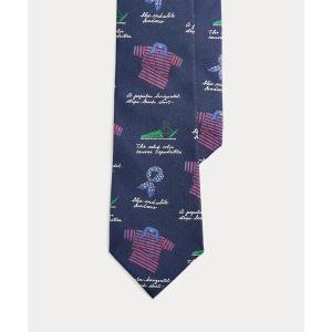 メンズ ネクタイ サマーワードローブプリント シルク ツイル ネクタイの商品画像