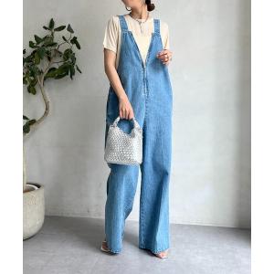 サロペット オーバーオール デニムフロントジップ...の商品画像