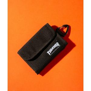 財布 メンズ 「THRASHER/スラッシャー」カラビナ付き2つ折りウォレット｜zozo