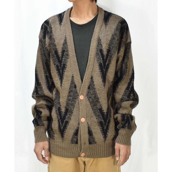カーディガン 「ヴィンテージ古着」80's Barnaby デザインニット カーディガン メンズ レ...