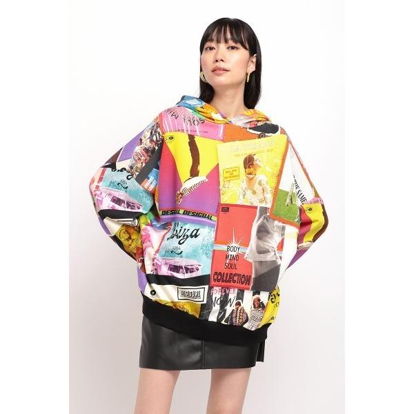 「Desigual」 プルオーバーパーカー M ブラック レディース