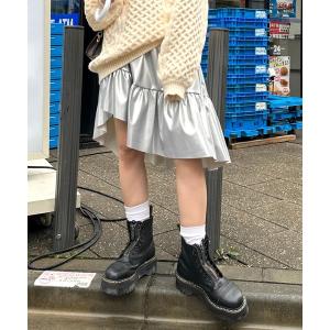 「Alley by w closet」 フレアスカート FREE シルバー WOMEN