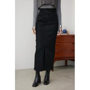 レディース 「AZUL BY MOUSSY」 デニムロングスカート MEDIUM ブラック