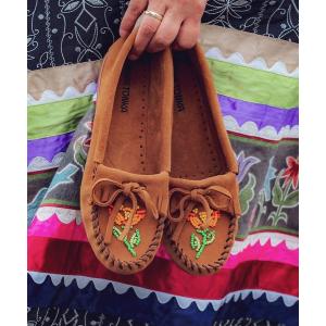 「Minnetonka」 モカシンシューズ 5.5 ブラウン WOMEN