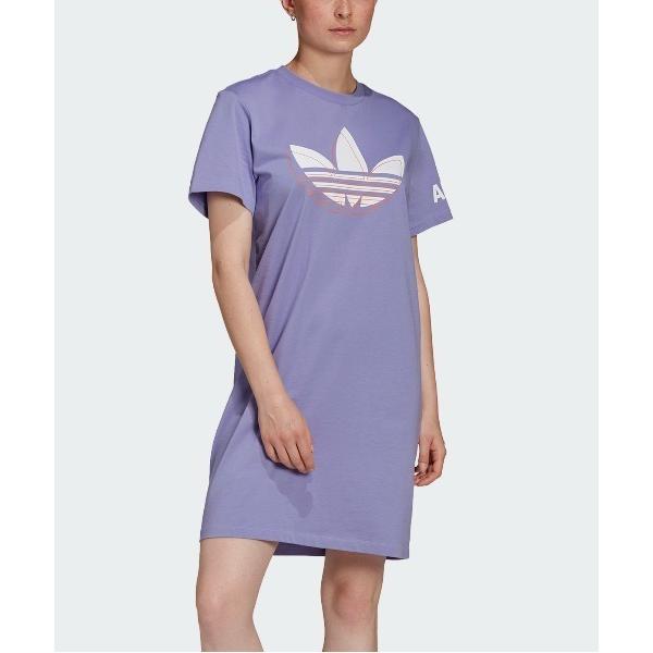 レディース 「adidas」 Tシャツワンピース X-SMALL ラベンダー