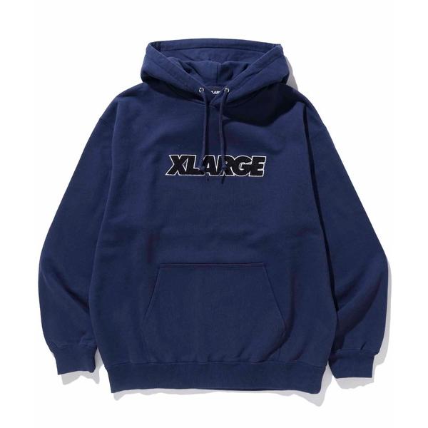 「XLARGE」 プルオーバーパーカー S ネイビー メンズ