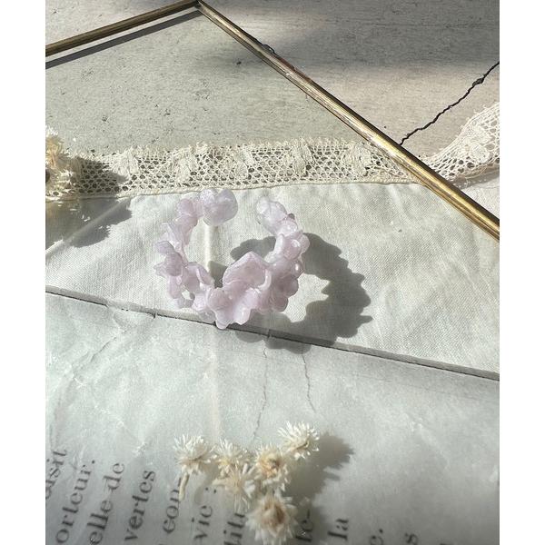 イヤーカフ ランタナのクリアイヤーカフ レディース