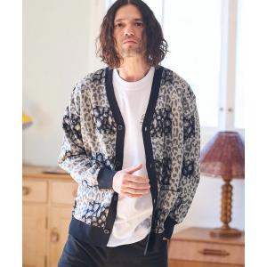 HUF（ハフ） カーディガン SNOW LEOPARD CARDIGAN モヘアカーディガン