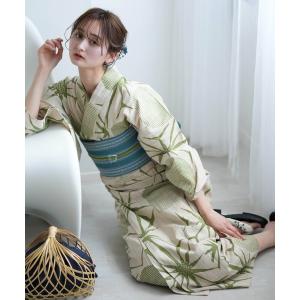 Utatane　麻の葉に萩の浴衣　フルセット utatane 浴衣 手染め注染浴衣3点セット utatane×注染工房 色づく