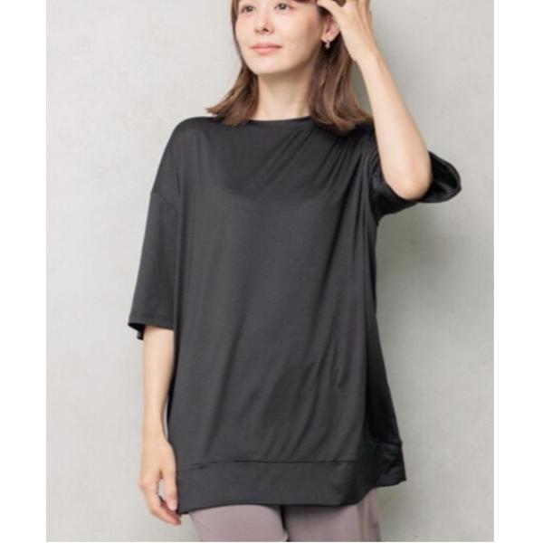 tシャツ UVカットUPF50＋　縦横ストレッチ　吸水速乾　接触冷感　5分袖ルーズフィットTEE レ...