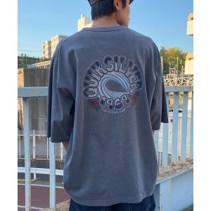 tシャツ Tシャツ メンズ QUIKSILVER/クイックシルバー Tシャツ 半袖 バックプリント クルーネック ルーズシルエット ピグメント加工 Q｜zozo