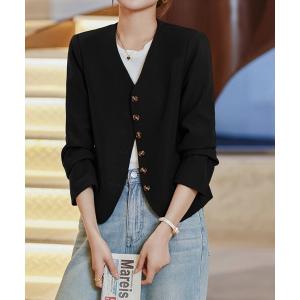 Christian Dior ノーカラージャケット　ショート丈　黒 半袖　M Christian Dior ノーカラージャケット ショート丈 黒 半袖 M Christian