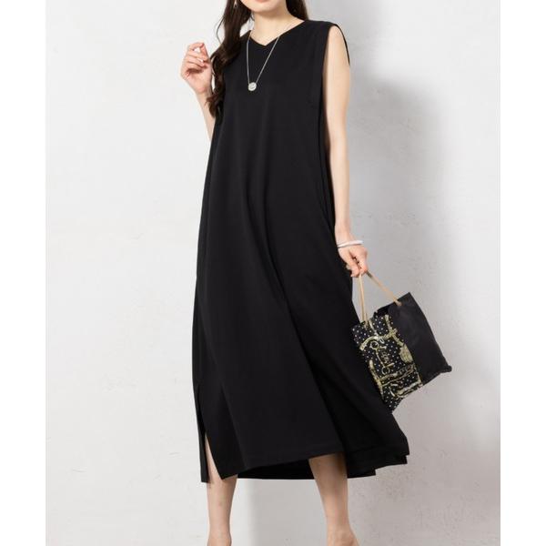 ワンピース ハイゲージジャージータックアクセントワンピース｜UV加工