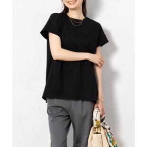 tシャツ ハイゲージジャージーフォルムデザイン半袖プルオーバー｜立体シルエット 上品見え 涼やか 着映え 春夏 Tシャツ レディース