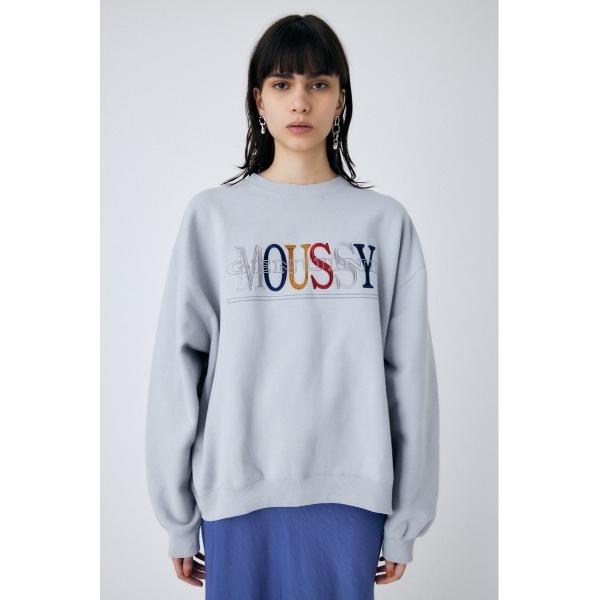 「MOUSSY」 スウェットカットソー FREE ライトグレー レディース