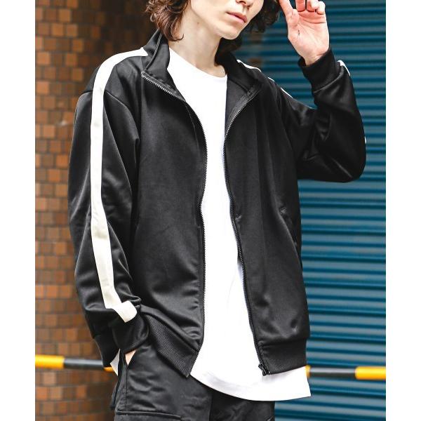 ジャージ 袖ライン入りトラックジャケット メンズ レディース