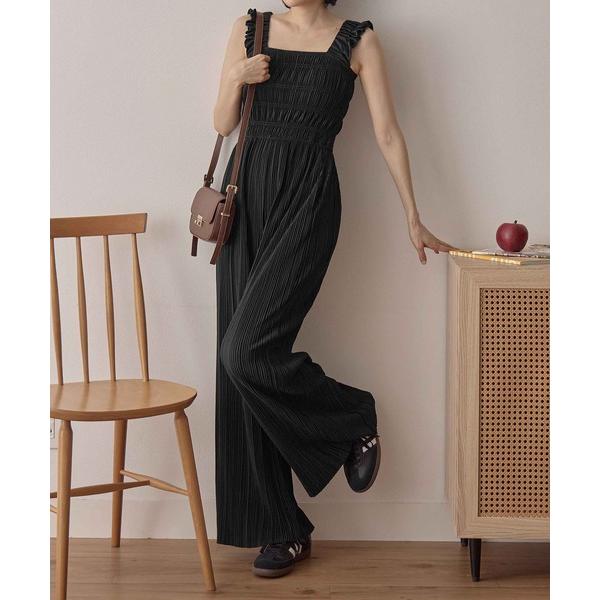 サロペット オーバーオール フリルオールインワン レディース