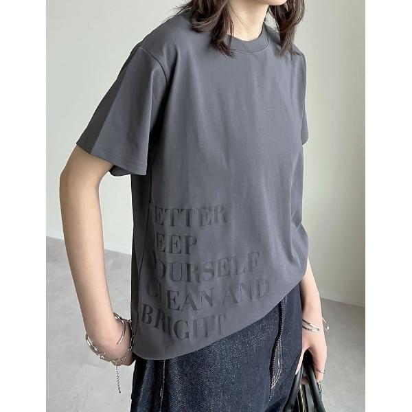 tシャツ 「着た瞬間ひんやり」「接触冷感」「UVカット」サイドメッセージロゴTシャツ レディース