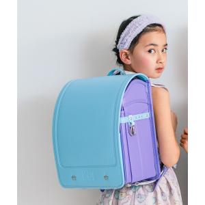 ランドセル 「早期特典付」2027年新入学キッズアミコラボランドセル - ベビーブルーxラベンダー（クラリーノ / 学習院型 / タブレットモデル）