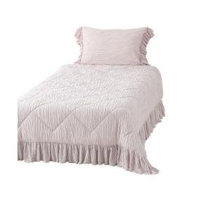 ベッド 寝具 レディース ふわくしゅ 肌掛けふとん フリル シングル ピンクの商品画像