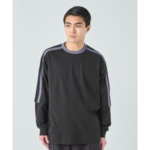 tシャツ 「A+TOKYO/エープラストウキョウ」サイドラインリンガーロングスリーブTEE メンズ