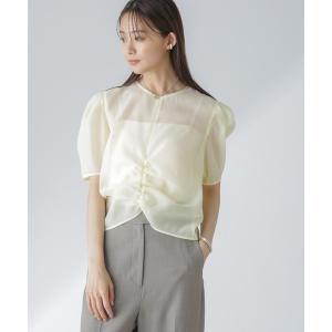 ブラウス シャツ センタードロストシアーブラウス レディース