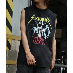 tシャツ Tシャツ メンズ 「SEQUENZ/シークエンズ」VINTAGE REMAKE LIKE NOSLEEVE / ヴィンテージリメイク アート｜zozo