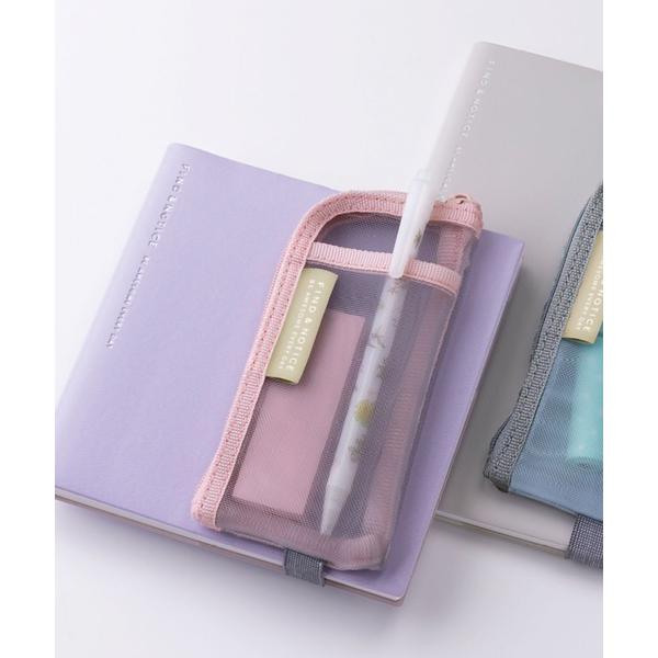 文房具 ゴムバンド付き メッシュポーチ ファンログ マークス