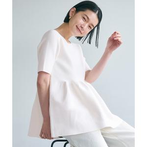 tシャツ スポンディッシュニットペプラムトップス レディース