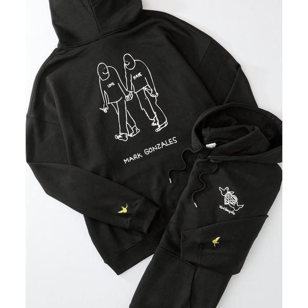 「Mark Gonzales」 プルオーバーパーカー M ブラック系その他 メンズ