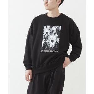 スウェット レディース FLOWER PHOTO PRINT SWEAT｜zozo