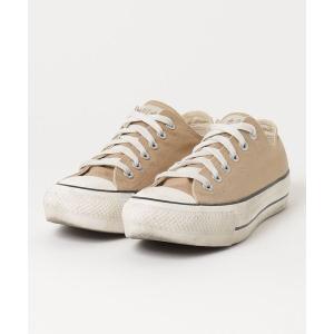 「CONVERSE」 ローカットスニーカー 24.5cm ベージュ レディース