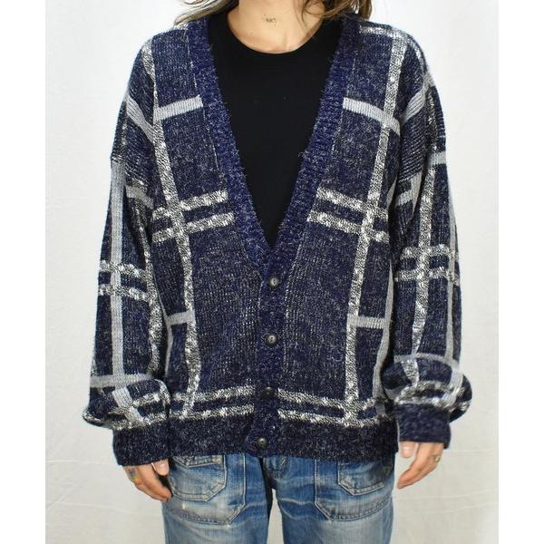 カーディガン 「ヴィンテージ古着」80-90’s HONNEYWELL＆TODD チェック柄 デザイ...