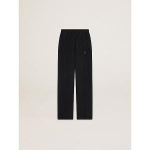 スウェットパンツ ジャージ レディース ブラック ジョガーパンツ スター入りフロント レディース