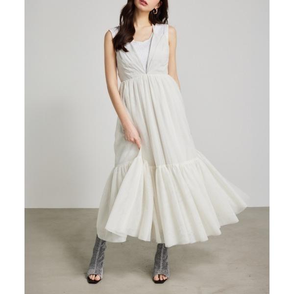 ワンピース シアーチュールキャミスカート キャミワンピース 夏服
