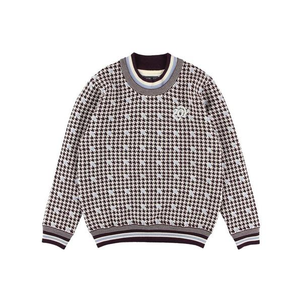 セーター ニット MENS CASHWOOL 千鳥ジャガード 長袖セーター(防風裏地付き) メンズ