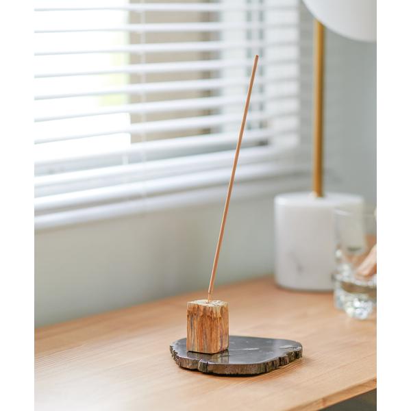 文房具 PETRIFIED WOOD INCENSE STAND　ウッド　インセンススタンド