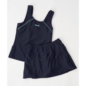 mezzo piano メゾピアノ マリンくま セーラーワンピース水着【SWIM】90