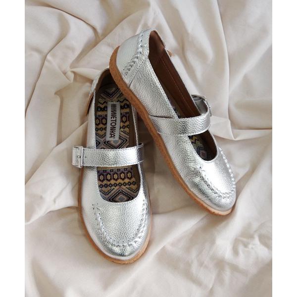 バレエシューズ パンプス MINNETONKA（ミネトンカ） / メリージェーン フラットシューズ ...