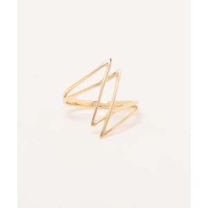 con affetto 指輪 リング K18ダイヤスクエアリング レディース