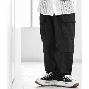 ワイドパンツ カーゴパンツ ナイロンワッシャー 4ポケット カーゴパンツ メンズ レディース